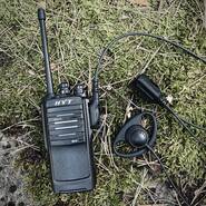 Radiotelefon PMR446 HYT TC446S z zestawem audio Voxtech
